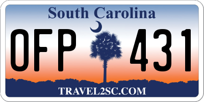 SC license plate OFP431