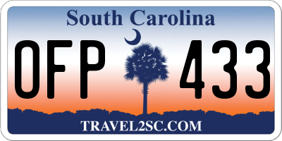 SC license plate OFP433