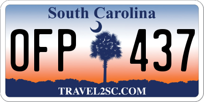 SC license plate OFP437