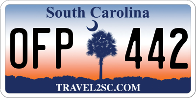 SC license plate OFP442