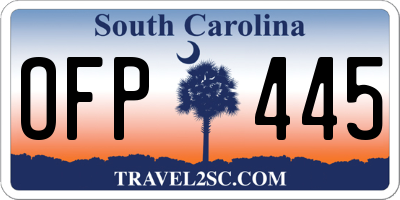 SC license plate OFP445