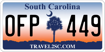 SC license plate OFP449