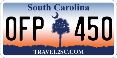 SC license plate OFP450