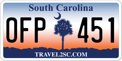 SC license plate OFP451