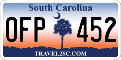 SC license plate OFP452