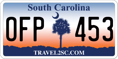 SC license plate OFP453