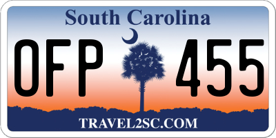 SC license plate OFP455