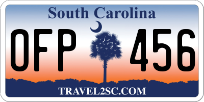 SC license plate OFP456
