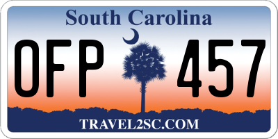 SC license plate OFP457