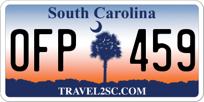 SC license plate OFP459