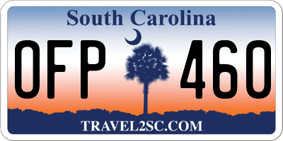 SC license plate OFP460