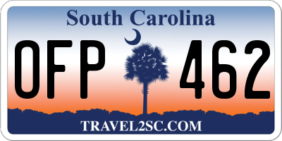 SC license plate OFP462