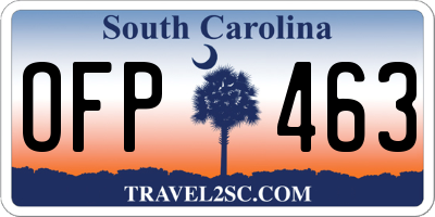 SC license plate OFP463