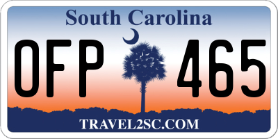 SC license plate OFP465