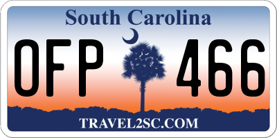SC license plate OFP466