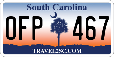 SC license plate OFP467