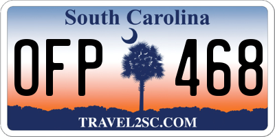 SC license plate OFP468