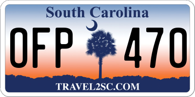 SC license plate OFP470