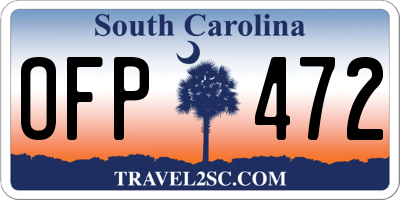 SC license plate OFP472