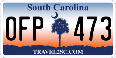 SC license plate OFP473