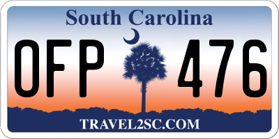 SC license plate OFP476