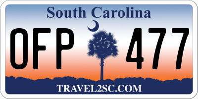 SC license plate OFP477