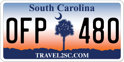 SC license plate OFP480