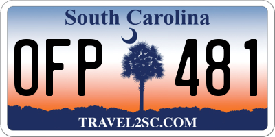 SC license plate OFP481