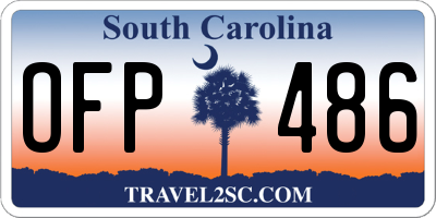 SC license plate OFP486