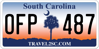 SC license plate OFP487