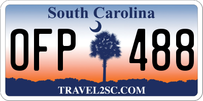 SC license plate OFP488