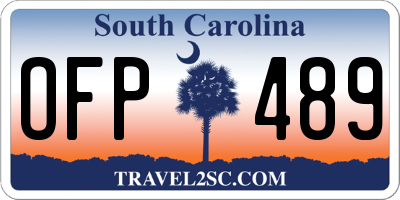 SC license plate OFP489
