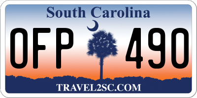 SC license plate OFP490