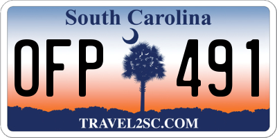 SC license plate OFP491