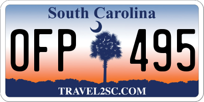 SC license plate OFP495