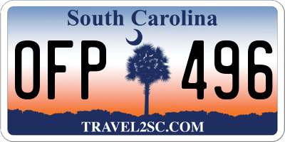 SC license plate OFP496