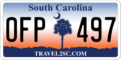 SC license plate OFP497