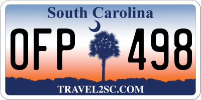 SC license plate OFP498