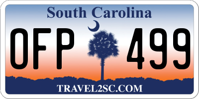 SC license plate OFP499