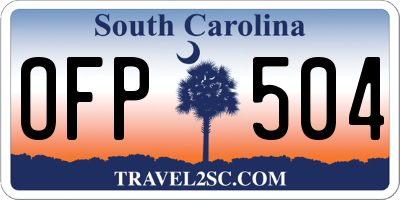 SC license plate OFP504