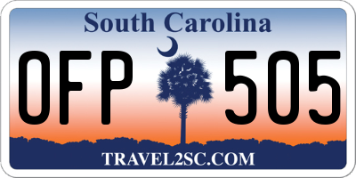 SC license plate OFP505