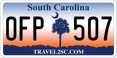 SC license plate OFP507