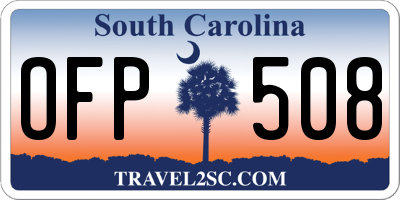 SC license plate OFP508