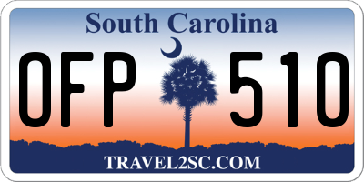 SC license plate OFP510