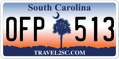SC license plate OFP513