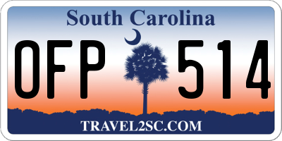 SC license plate OFP514