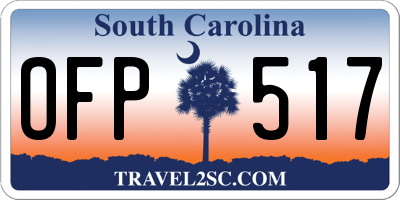 SC license plate OFP517