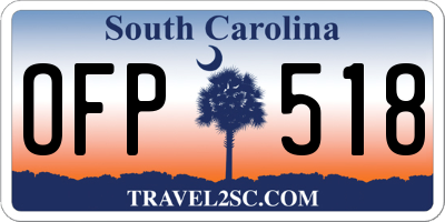 SC license plate OFP518