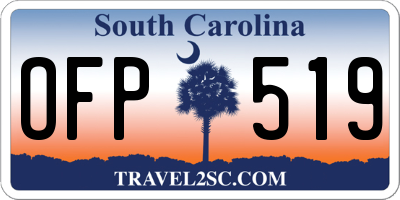SC license plate OFP519