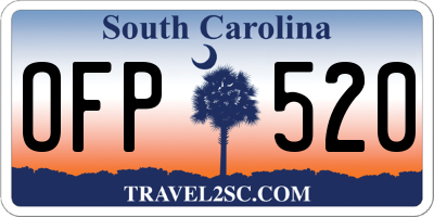 SC license plate OFP520